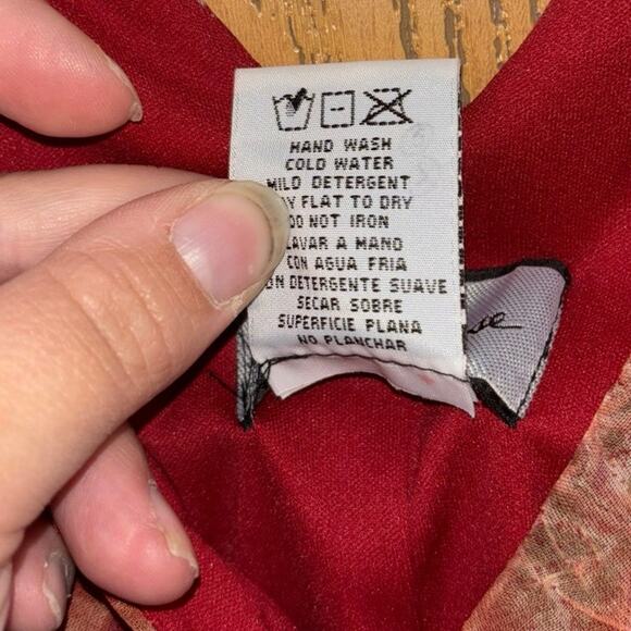 Vintage Y2K Breakin’ Loose women’s Orange V Neck Bias cut Sheath dress (11/12) - Picture 4 of 6